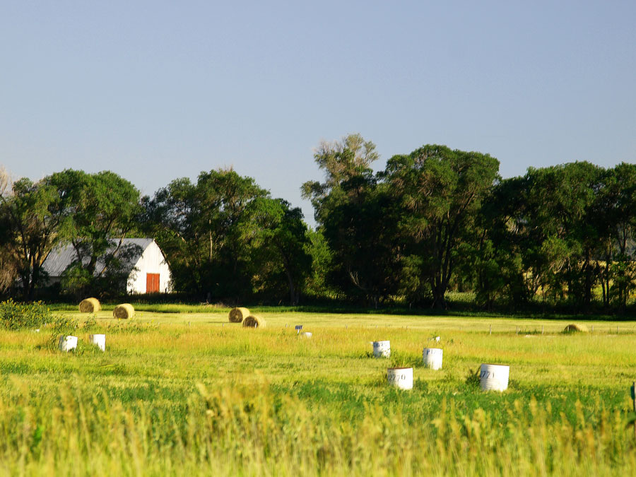 Crow Butte co-exists near a local farming operation. 